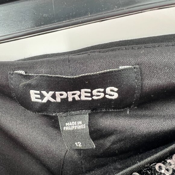 NEW Express extreme HIGH rise waist short shorts sequins black NYE party fun 12 - Picture 9 of 11